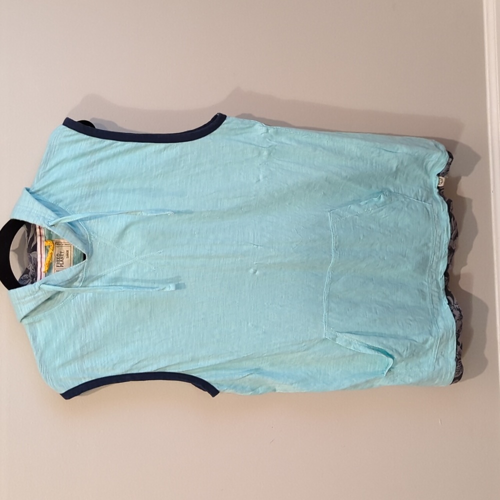 Free Planet Light Blue Sleeveless Hoodie